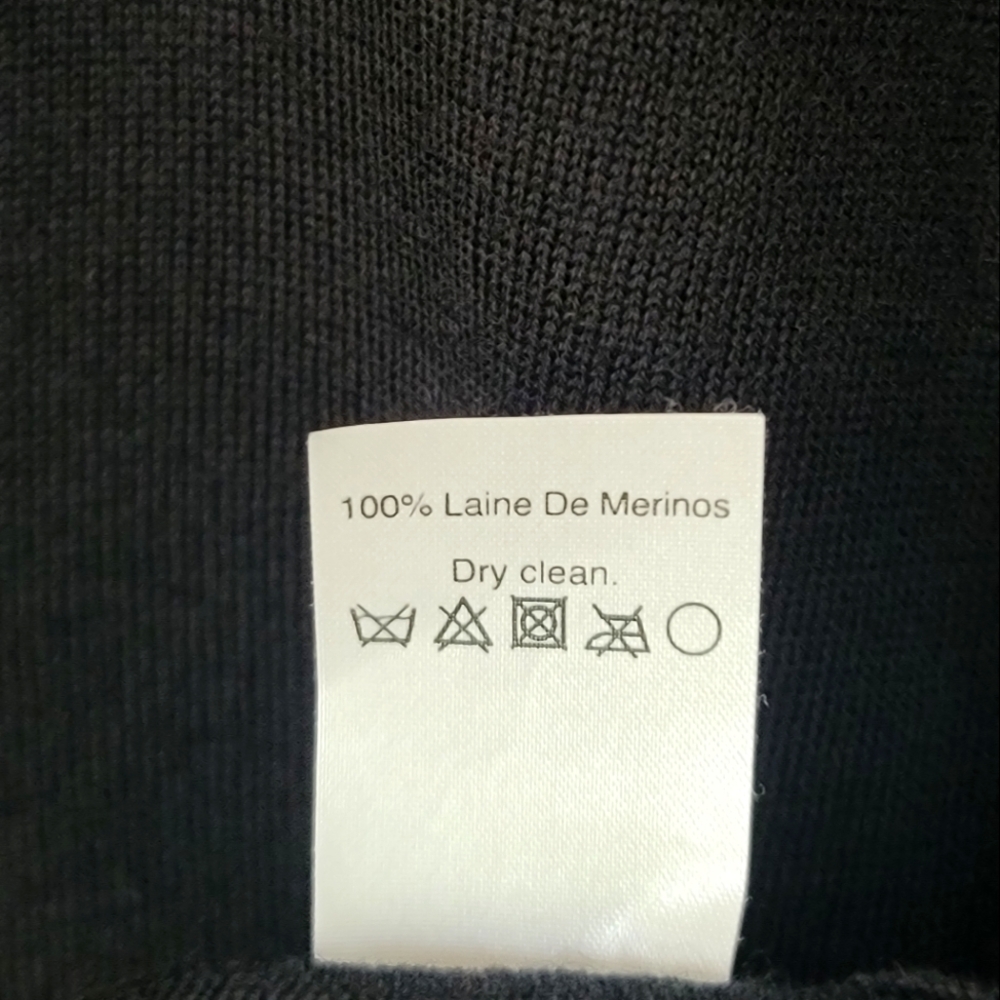 J.Crew 100% Merino Wool Cardigan, Black, Size M  - Picture 4 of 8